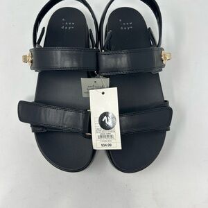 a new day Black Sandals